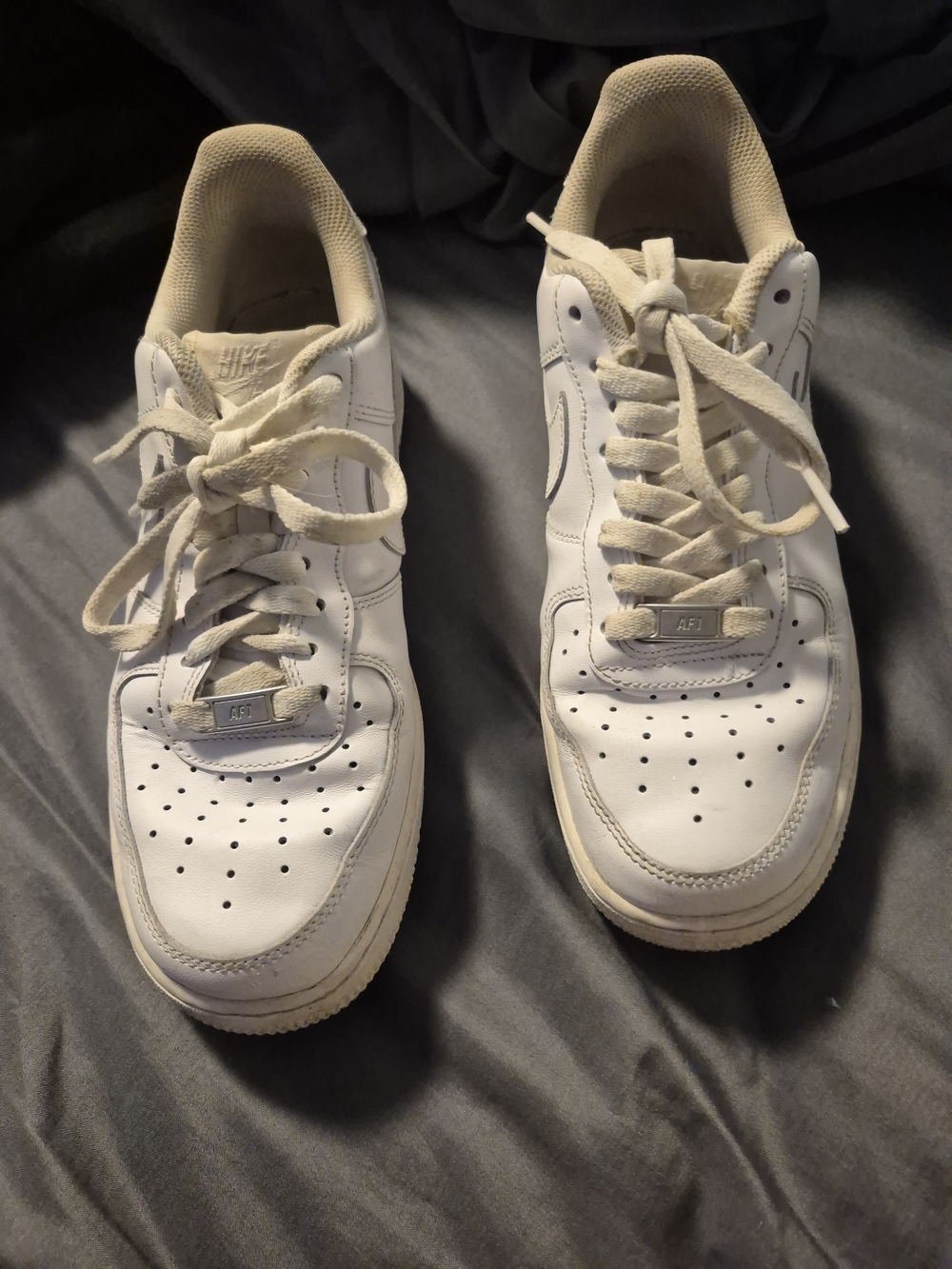 Nike Air Force 1 White Leather Sneakers
